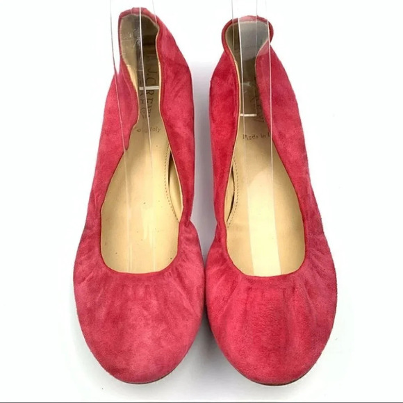J Crew flats size 8 pink Italian suede ballet - Picture 2 of 13